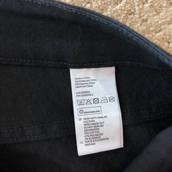 Black Jeans with Silver Embroidery - Picture 9 of 10